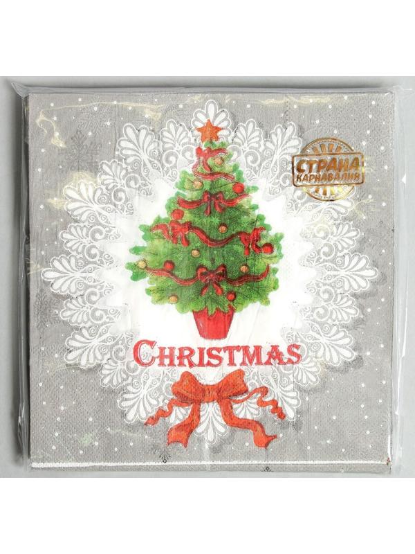 Салфетки бумажные «Ёлочка», набор 20 шт., 33х33 см