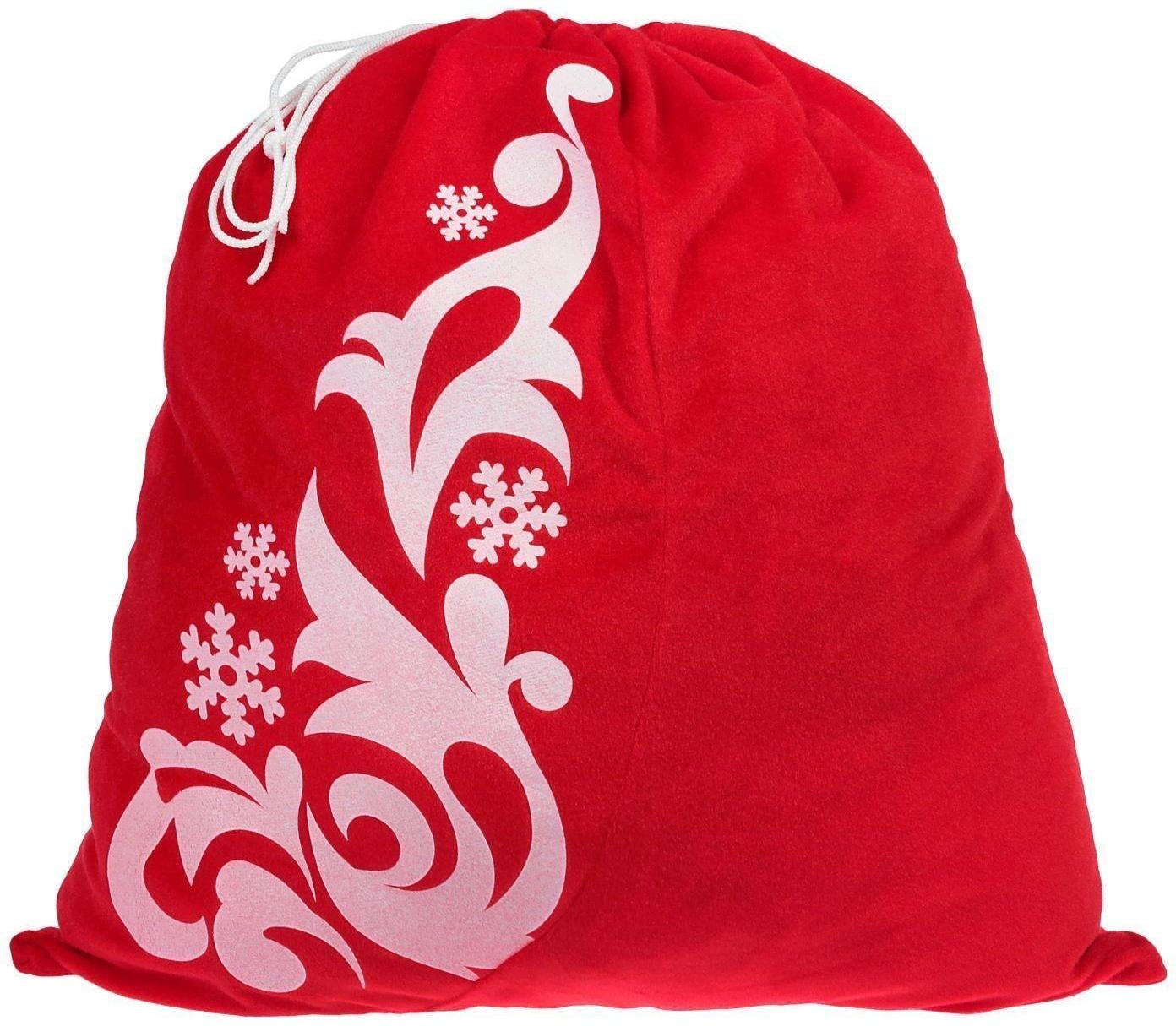 Мешок Деда Мороза с узором 60*63