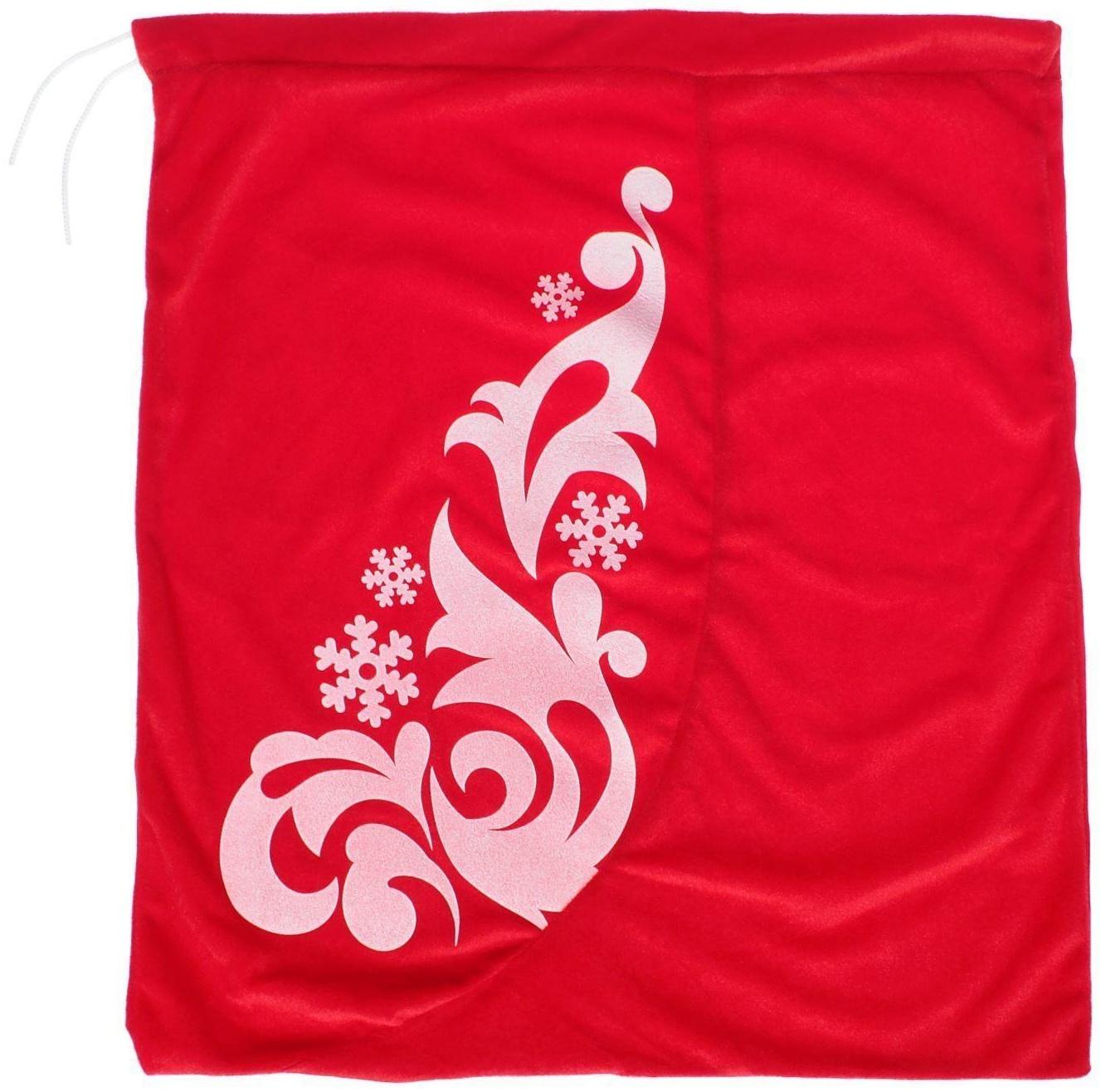 Мешок Деда Мороза с узором 60*63