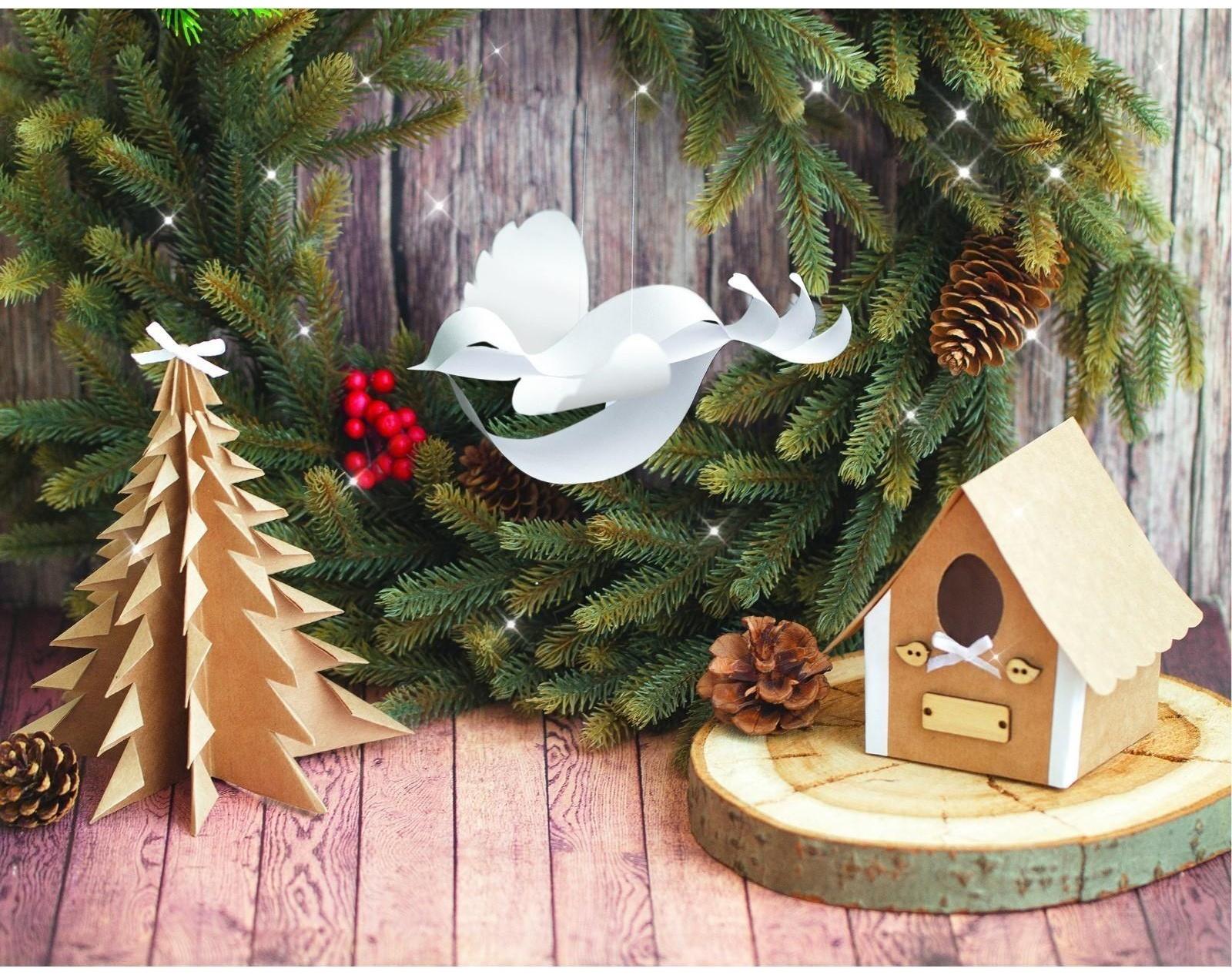 Бумажные украшения на ёлочку «Лесная сказка», набор для декора, 21 × 29,7 см