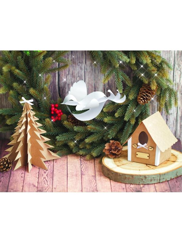 Бумажные украшения на ёлочку «Лесная сказка», набор для декора, 21 × 29,7 см