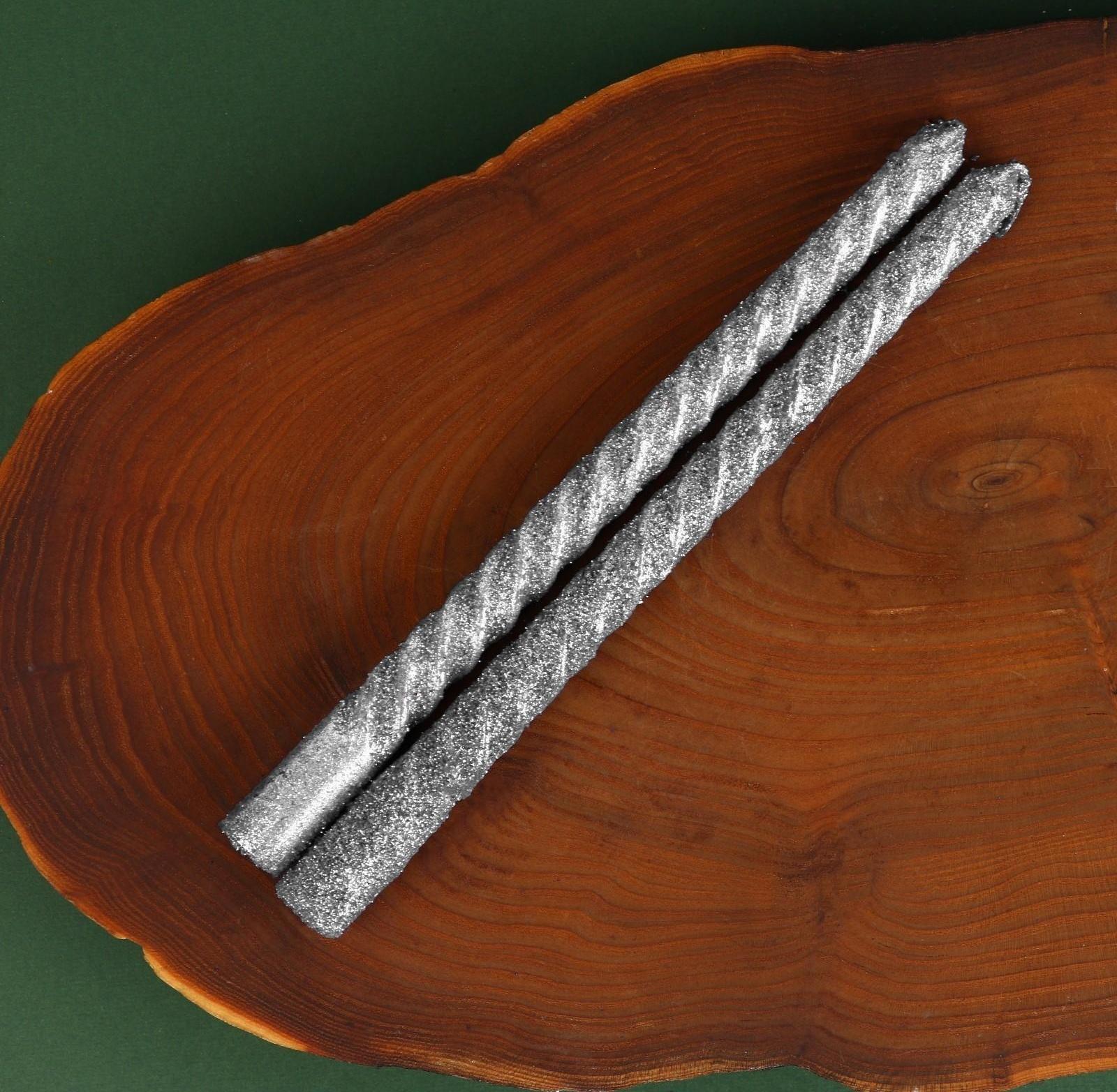 Новогодние витые свечи с декором «Удачного Нового года!», набор