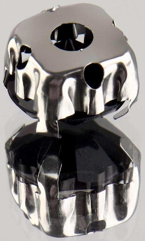 Стразы пришивные «Круг», в оправе, d = 8 мм, 20 шт, цвет чёрный