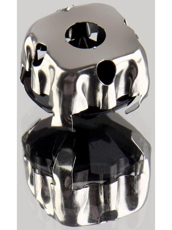 Стразы пришивные «Круг», в оправе, d = 8 мм, 20 шт, цвет чёрный