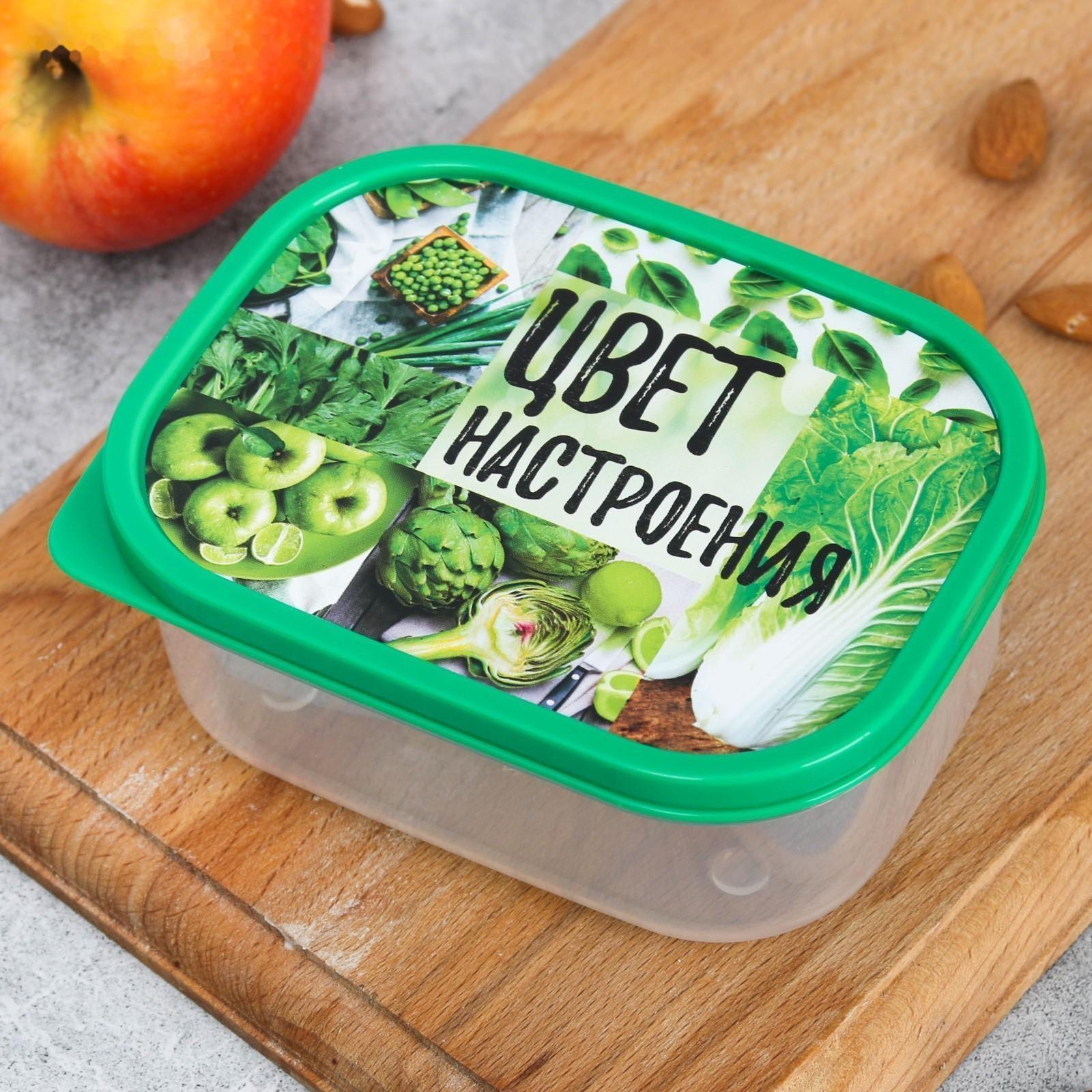 Ланч-бокс «Цвет настроения зелёный», 0.5 л