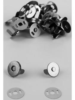 Кнопки магнитные, d = 10 мм, 10 шт, цвет чёрный