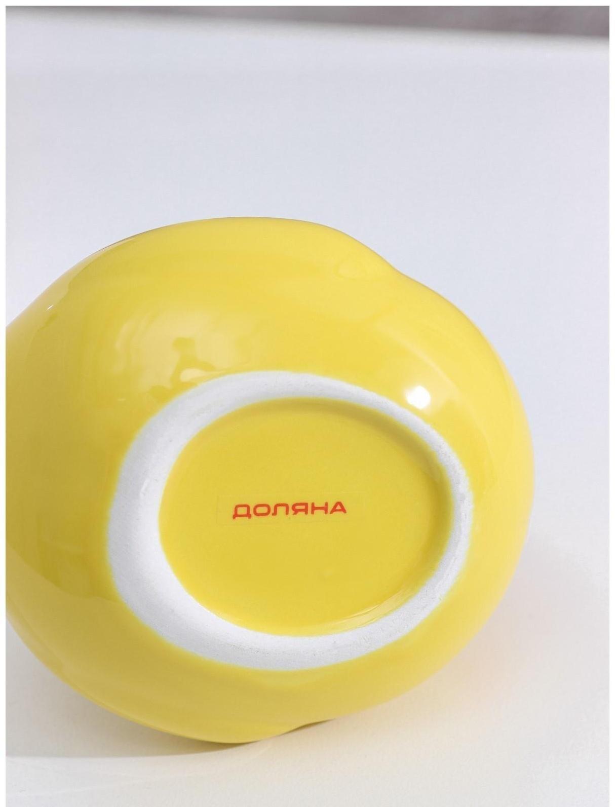 Дозатор для жидкого мыла Доляна «Уточка», 330 мл, цвет жёлтый