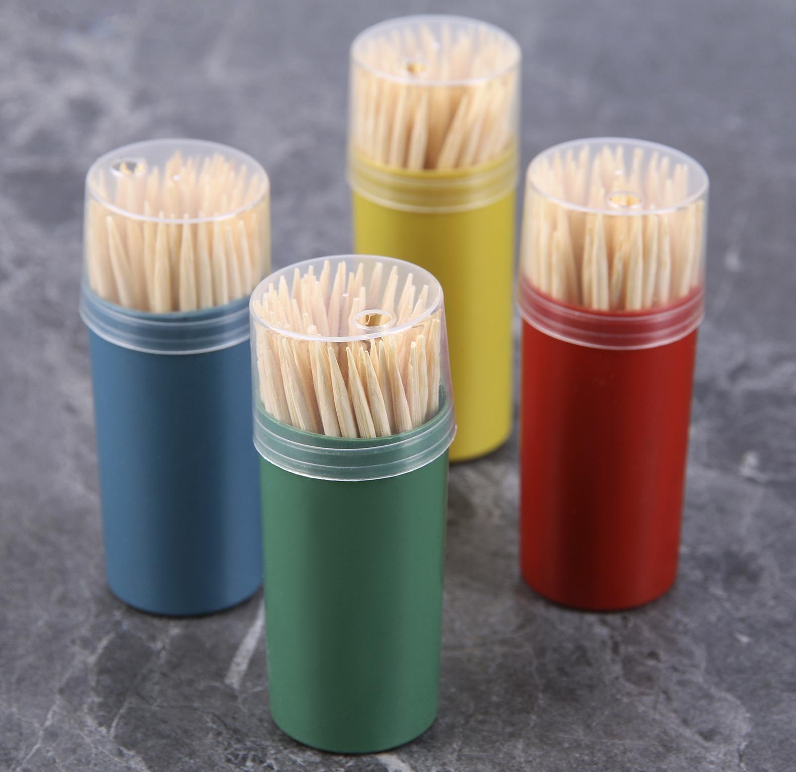 Зубочистки Доляна, 60 шт, цвет МИКС