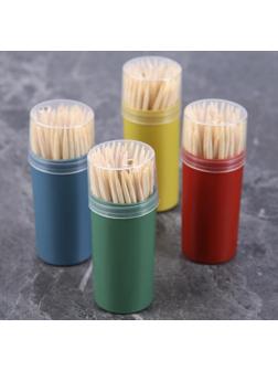 Зубочистки Доляна, 60 шт, цвет МИКС