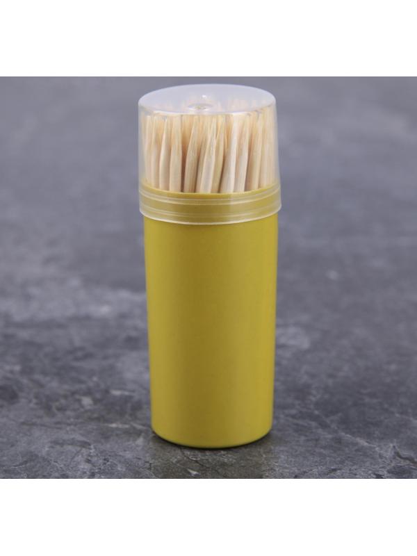 Зубочистки Доляна, 60 шт, цвет МИКС