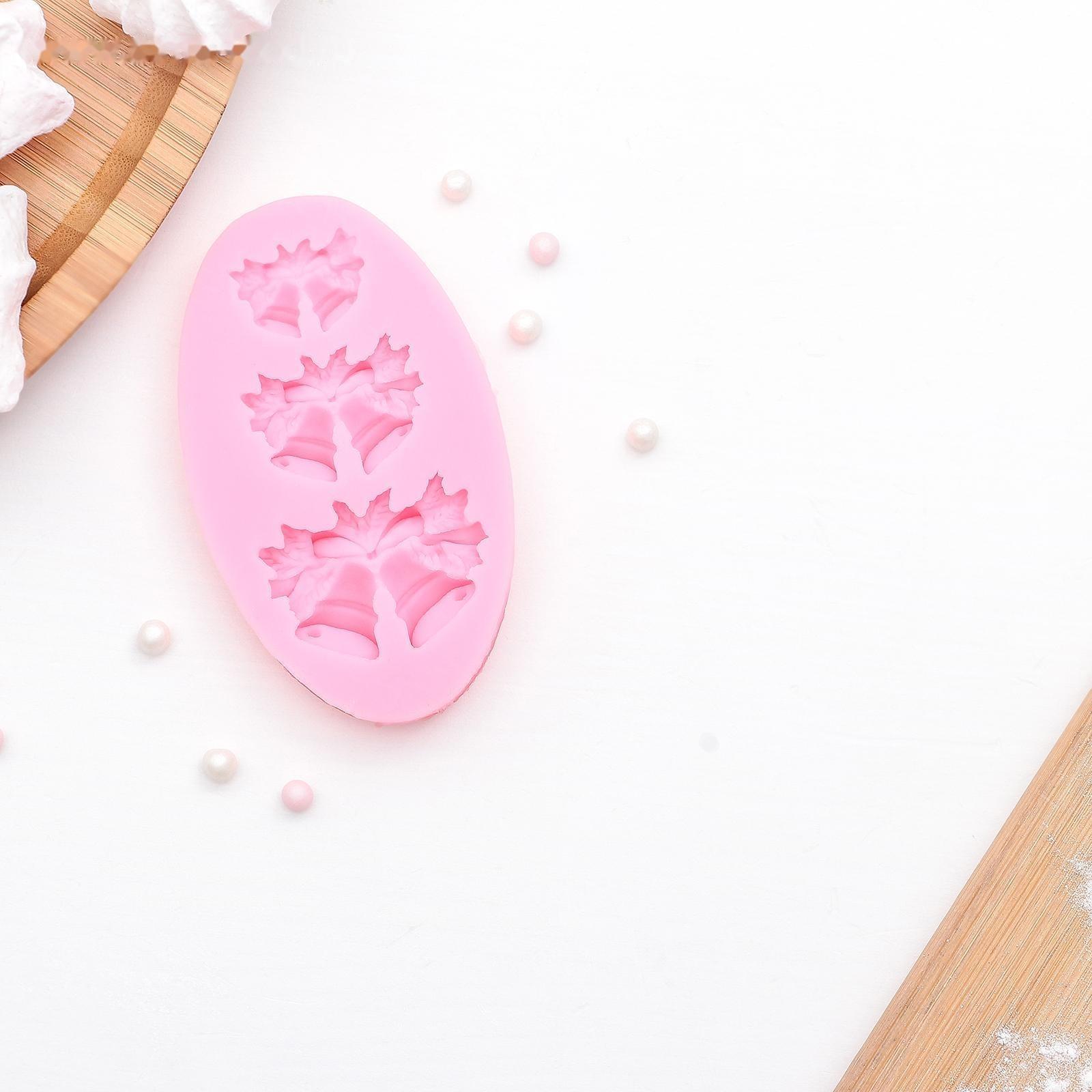 Силиконовый молд «Колокольчики», 8,6×5,2 см, цвет розовый