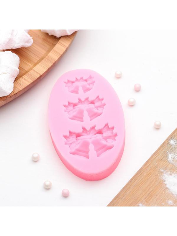 Силиконовый молд «Колокольчики», 8,6×5,2 см, цвет розовый