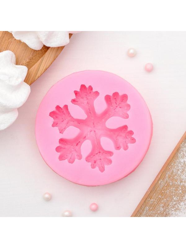Силиконовый молд «Снежинка», 6,7×6,7 см, цвет МИКС