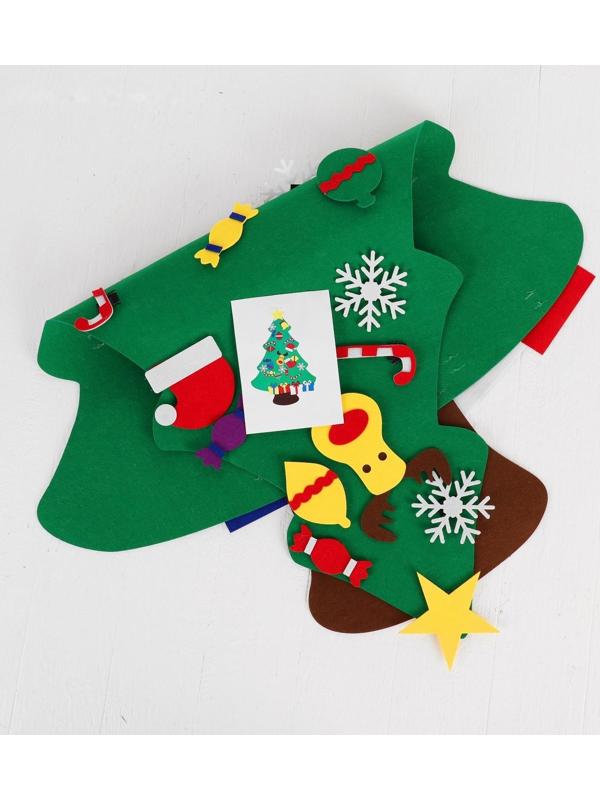 Игра из фетра «Ёлочка», украшения на липучках, размер 95×70 см