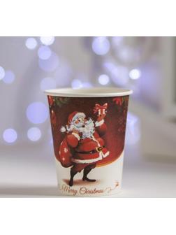 Стакан бумажный «Дед Мороз с подарками», набор 6 шт.