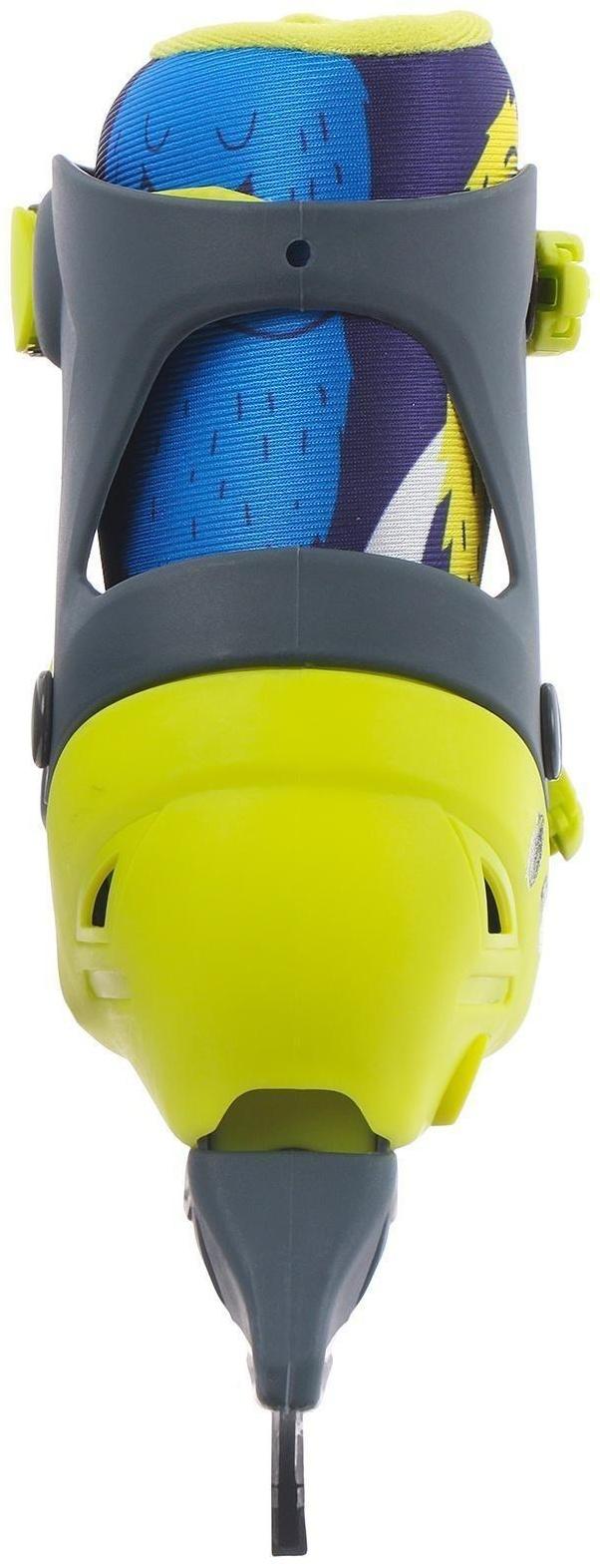 Коньки ледовые детские раздвижные «Монстрики» 223Q, текстиль, пластик, размер 30-33