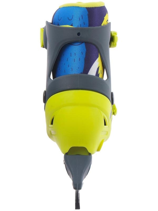 Коньки ледовые детские раздвижные «Монстрики» 223Q, текстиль, пластик, размер 30-33