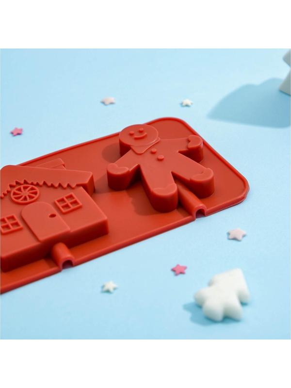 Форма для леденцов Доляна «Дом для имбирного пряника», 31×9 см, 4 ячейки, цвет МИКС