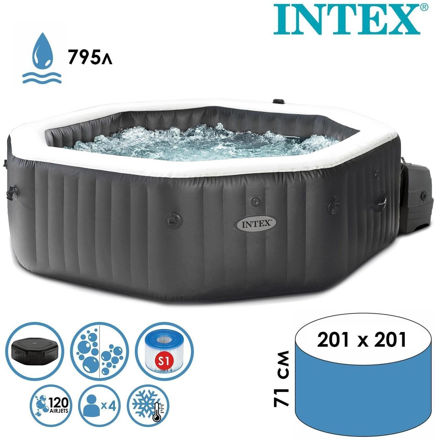 SPA бассейн JET AND BUBBLE DELUXE SET, 201 x 71 см, 220-240V, от 6 лет, 28458 INTEX