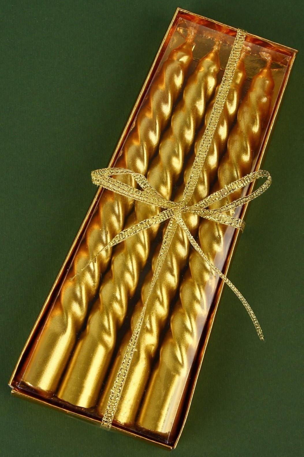 Свечи витые «С Новым годом!», набор 4 шт, без аромата