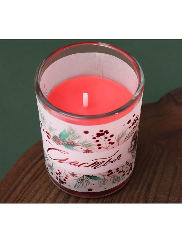 Новогодние свечи «Счастья», набор 3 шт.