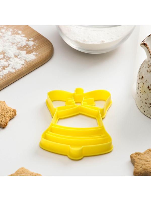 Форма для печенья «Колокольчик», вырубка, штамп, 10×7,5 см, цвет жёлтый