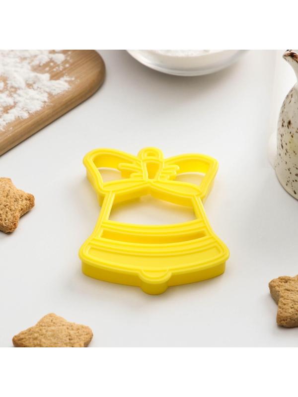 Форма для печенья «Колокольчик», вырубка, штамп, 10×7,5 см, цвет жёлтый