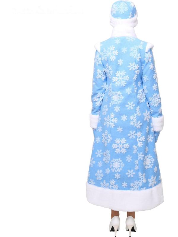 Карнавальный костюм «Снегурочка Боярская», шубка, шапочка, рукавички, р. 54