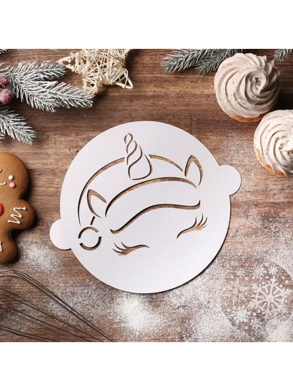 Трафарет для выпечки «Новогодний единорог», 22,4 × 19 см