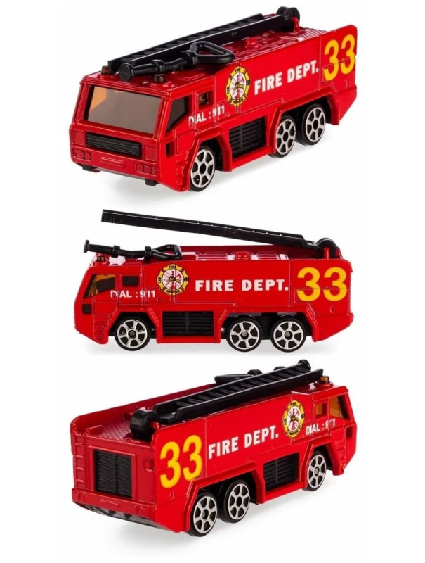 Металлическая машинка Street Machine «Спецслужба: Пожарная машина» АРТ601 / Красный