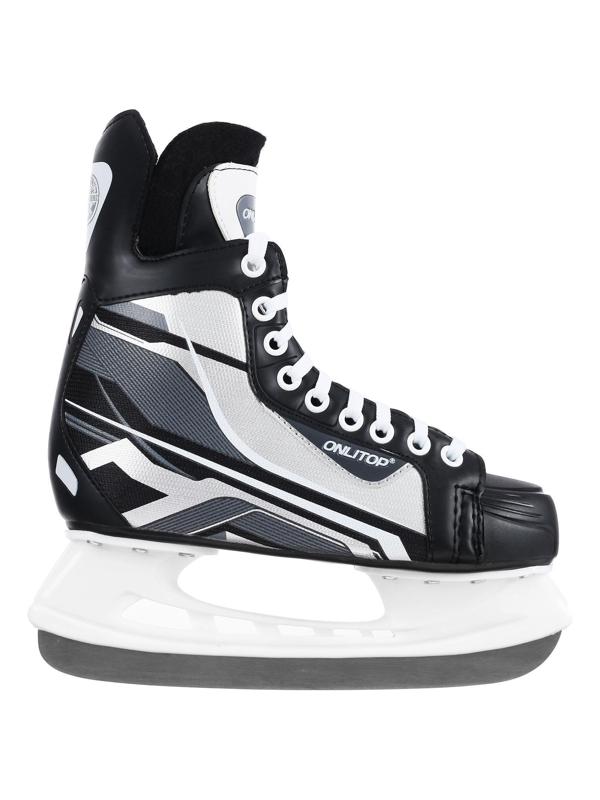 Коньки хоккейные 225L, искусственная кожа, размер 38