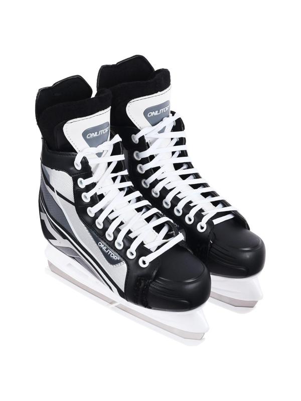 Коньки хоккейные 225L, искусственная кожа, размер 38