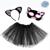 Карнавальный набор «Кошечка», ободок, маска, юбка