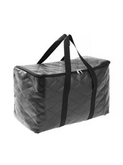 Сумка-органайзер автомобильная, экокожа, ромб, черный 35 х 21 х 24 см