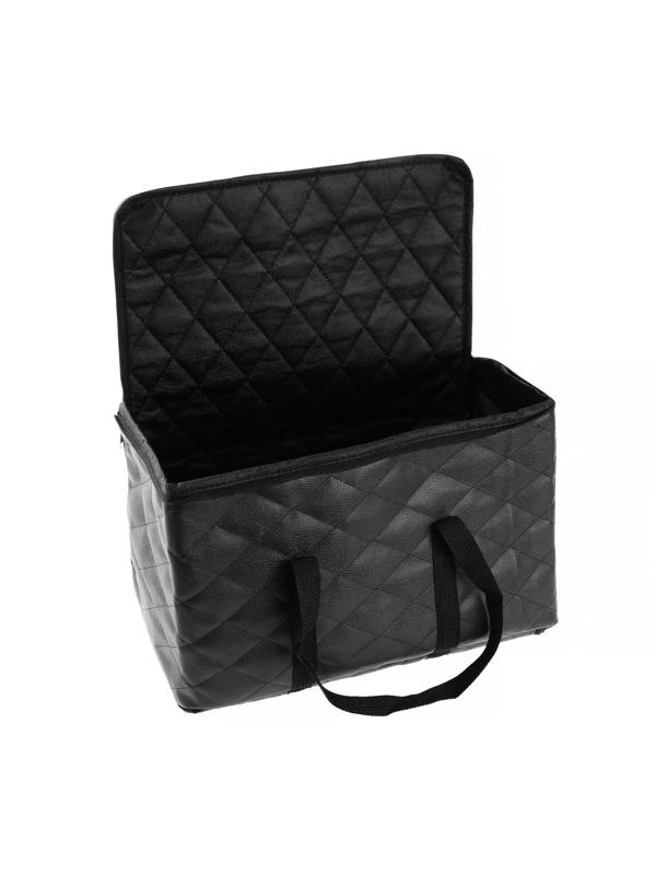 Сумка-органайзер автомобильная, экокожа, ромб, черный 35 х 21 х 24 см
