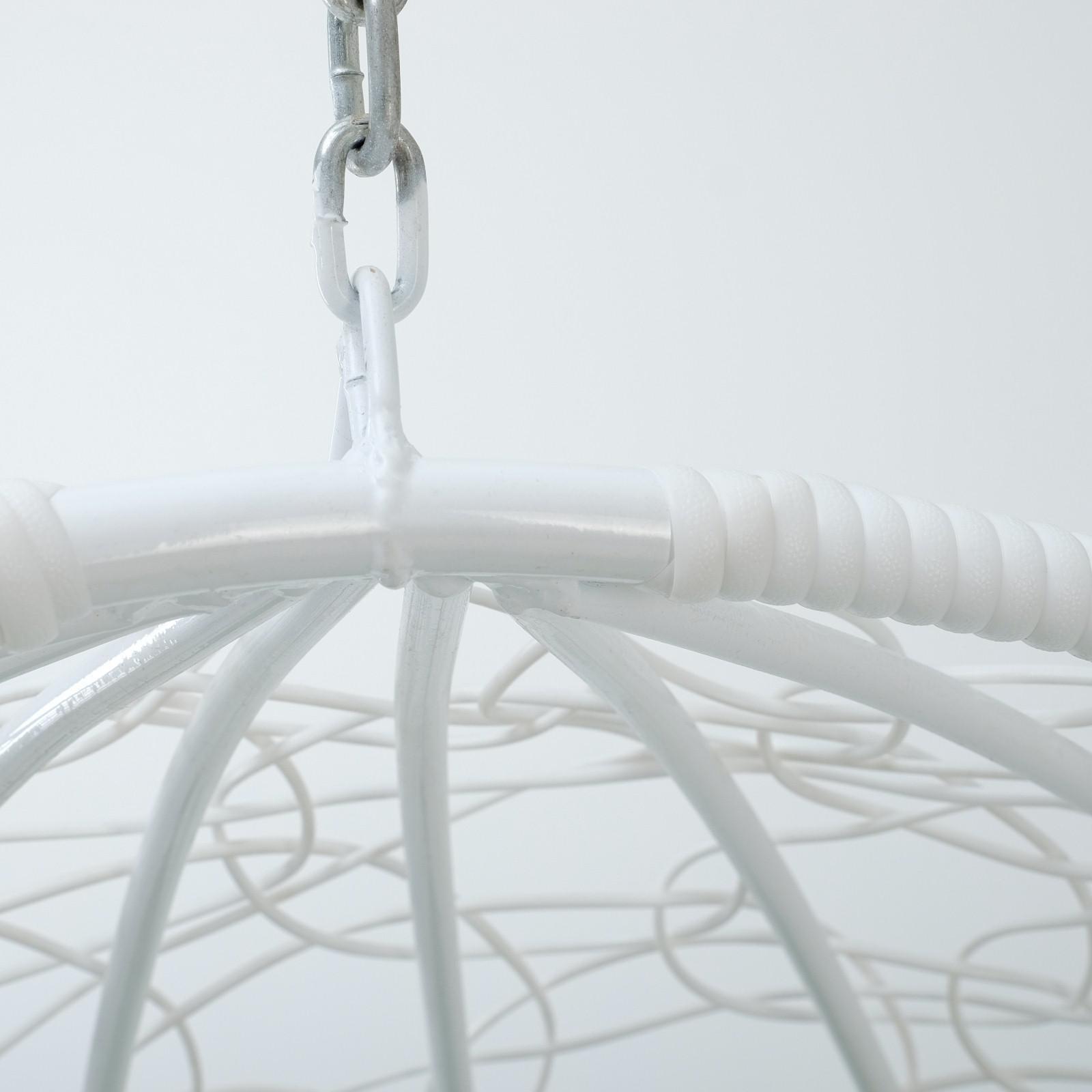 Подвесное кресло КОКОН «Капля» зелёная подушка, стойка