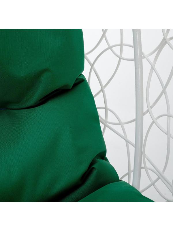 Подвесное кресло КОКОН «Капля» зелёная подушка, стойка