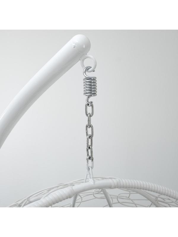 Подвесное кресло КОКОН «Капля» зелёная подушка, стойка