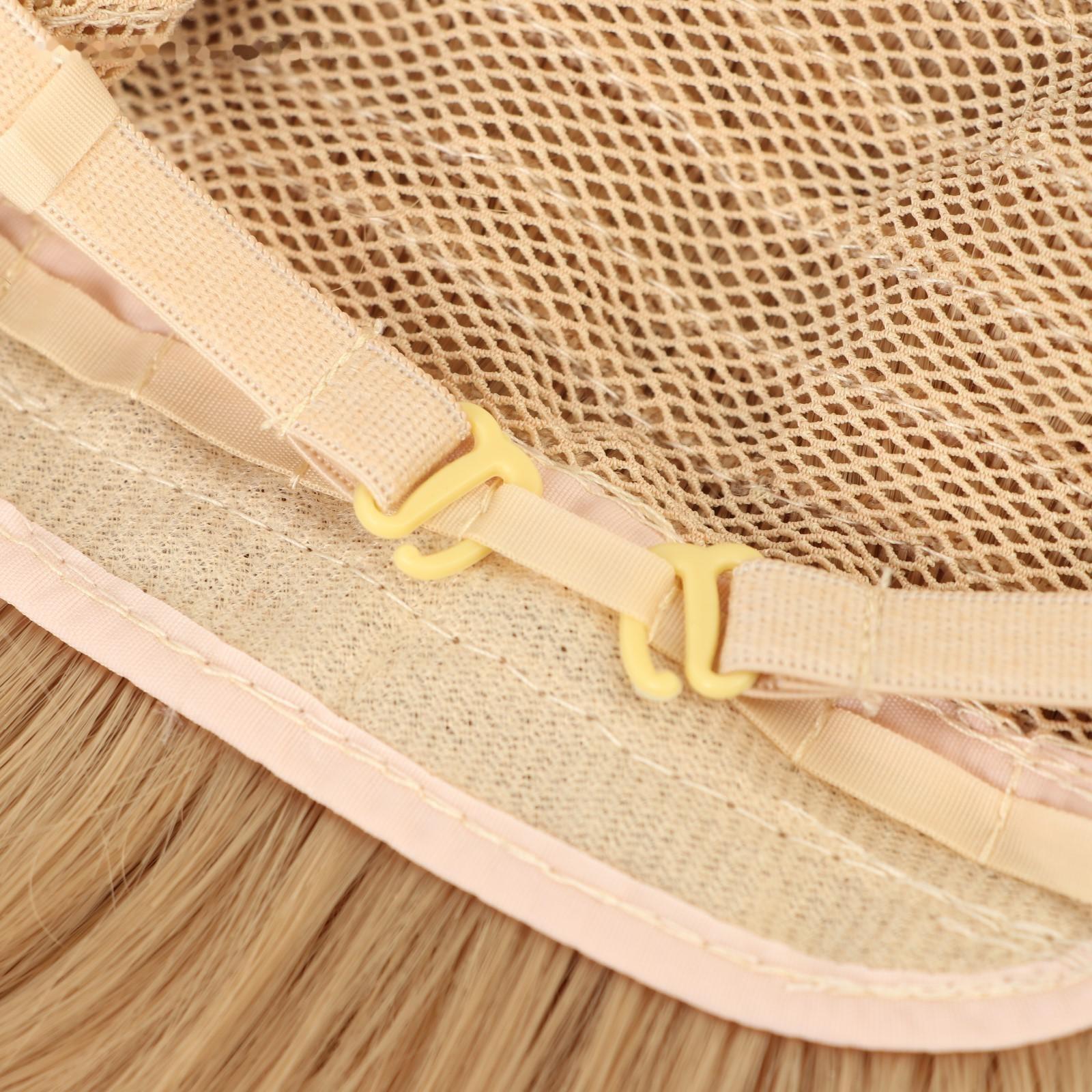 Парик искусственный, с чёлкой, имитация кожи, 30 см, цвет блонд