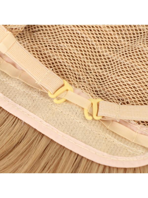 Парик искусственный, с чёлкой, имитация кожи, 60 см, цвет блонд