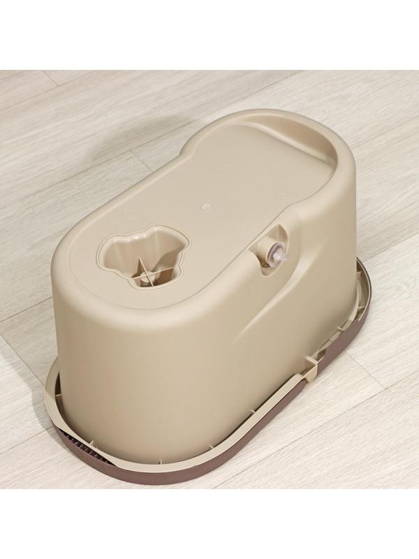 Швабра с отжимом и ведро с металлической центрифугой Доляна, 19,2 л, дополнительная насадка, цвет бежевый