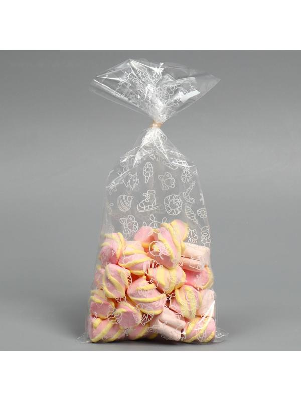 Пакет подарочный пропиленовый «Новый год», 14 х 29 см