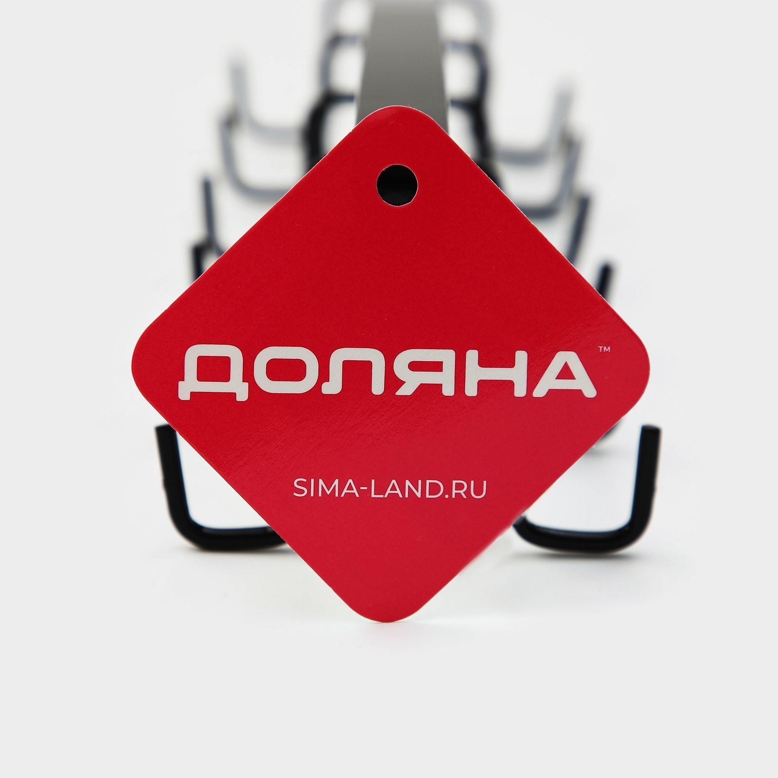 Держатель для кружек подвесной Доляна, на 10 предметов, цвет чёрный