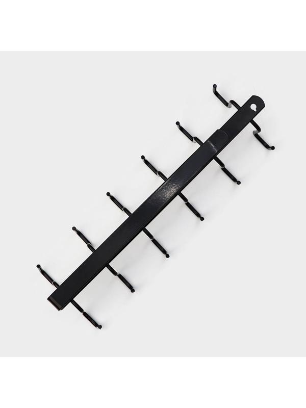 Держатель для кружек подвесной Доляна, на 10 предметов, цвет чёрный