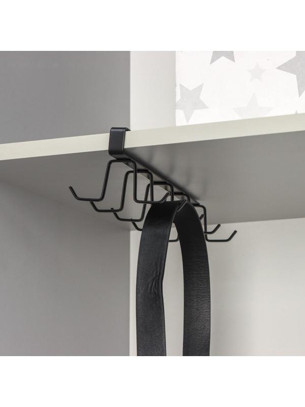 Держатель для кружек подвесной Доляна, на 10 предметов, цвет чёрный