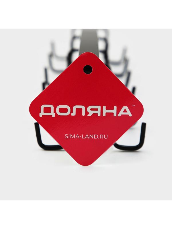 Держатель для кружек подвесной Доляна, на 10 предметов, цвет чёрный