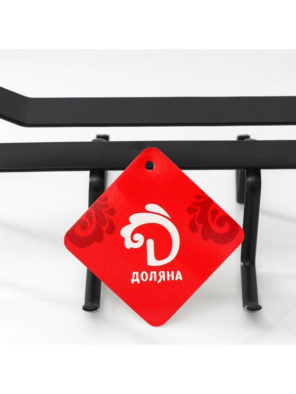 Держатель для кружек подвесной Доляна, на 10 предметов, цвет чёрный