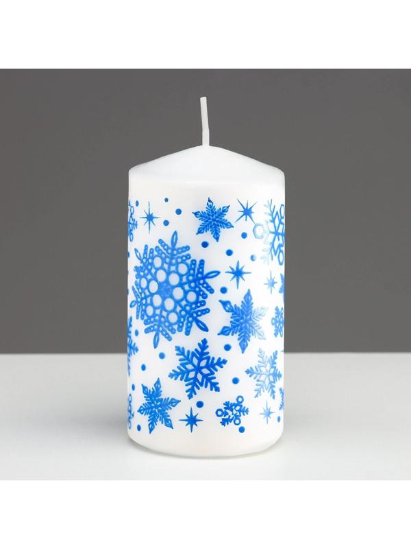 Свеча - цилиндр новогодняя 