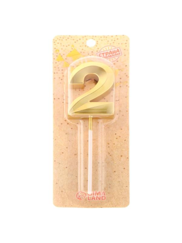 Свеча в торт на шпажке «‎Грань», цифра 