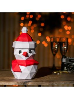 Набор для создания полигональной фигуры «Снеговик», 32.5 х 44 см